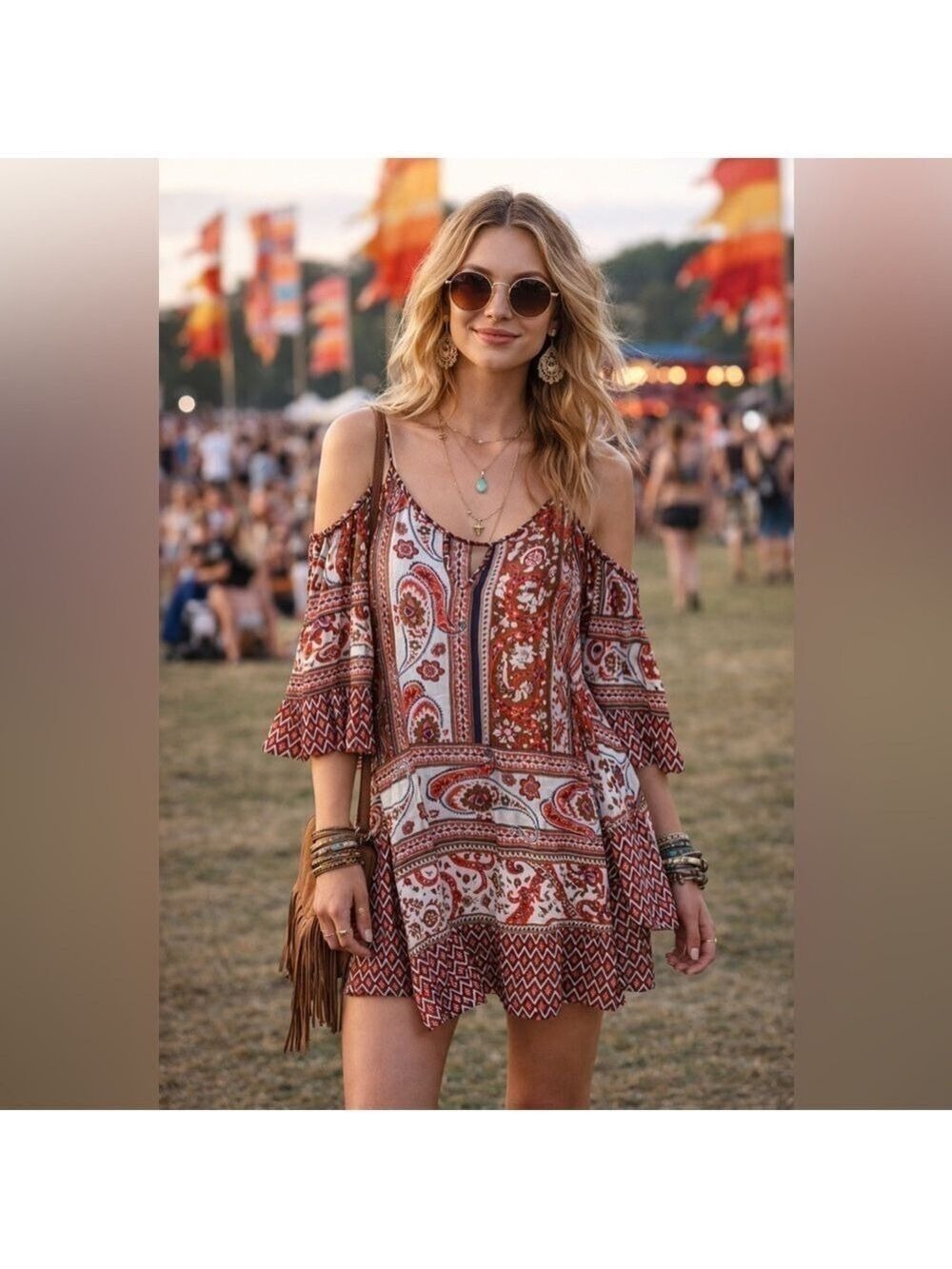 coachella boho dress Lush | Dresses | Lush Multicolor Paisley Print Flowy Festival Mini Floral S Pay With:$34.00 (Silkroll Fee: $0.85) Statement Back Detail GINETTE Wedding Dress by